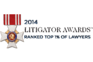 2014 Litigator Awards ranked top 1% of law