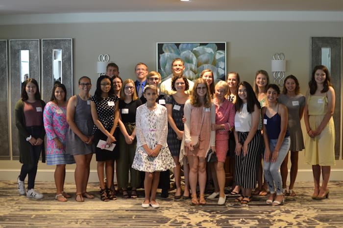 The 2019 Associates and Bruce L. Scheiner Make a Difference Award winners pose with Cheryl Scheiner